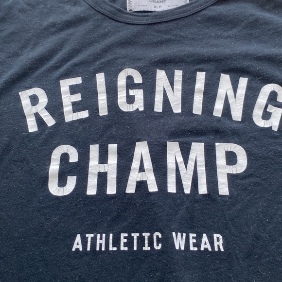 Ladies Reigning Champ black t shirt - Picture 3 of 4